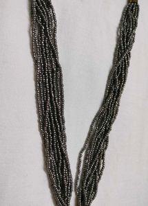 Gold Plated Brass Necklace Grey (Women)