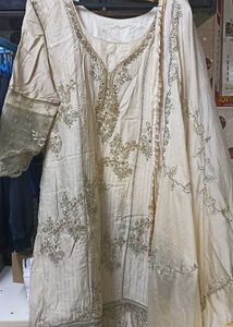 Embroidered And Beaded Cotton Suit