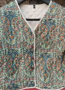 Floral Print Quilted Jacket