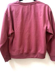 Graphic Print Burgundy Sweatshirt