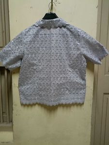 Stylish Black Patterned Jacket N Grey Hakoba 10/10