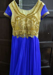Blue & Gold Embellished Dress
