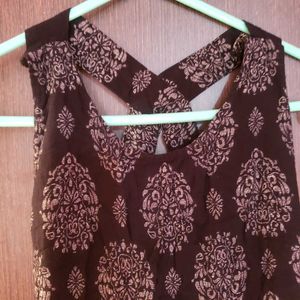 Patterned Black Dress