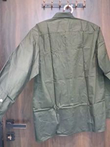 Olive Green Button-Down Shirt