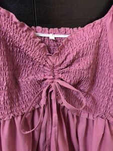 Cute Baby Pink Dress With Adjustable Neckline🌸💞