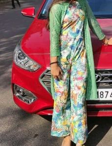 Colorful Jumpsuit & Shrug Set