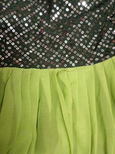 Sequin Anarkali With Dupatta