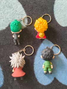 Anime Character Keychain Set Of 4