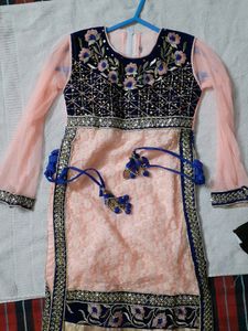 Kids Salwar Orange And Blue