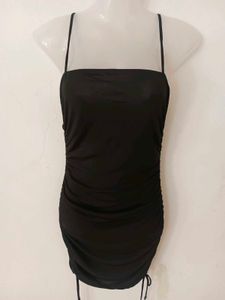 SEXY BLACK RUCHED BODYCON