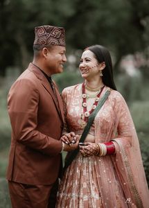 Beautiful Rust Colour Lengha