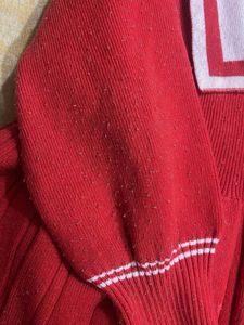 Adorable Red Sailor Dress Woolen