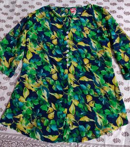 Multi Colour Shirt Style Top With Inner