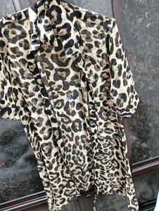 Leopard Print Long Shirt