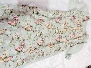 Floral Print with Bell Sleeves Suit