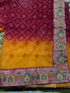 Red And Yellow Saree