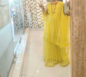 Lehenga With Long Choli And Dupatta