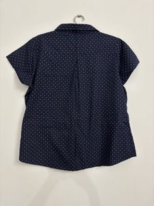 Navy Print Short Sleeve Shirt