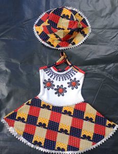 "Stylish Multicolor Baby Girl Frock with Matching