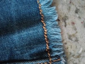 MAX Denim Skirt with Ruffle Ripped Design, Size -S