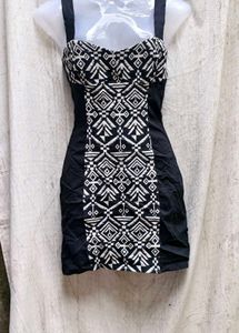 Patterned Mini Dress
