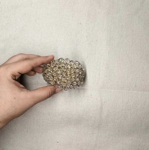 Clear Gold Sparkling Crystal Bracelet