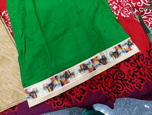 A-line Green Kurta Set