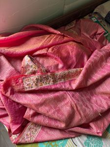 Pink Embroidered Saree