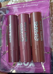 Untouched Full Sealed Pack MARS LIPSTICKS Set Of 3