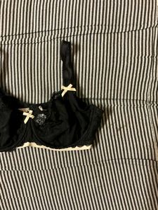 Black Bra with Bow Details