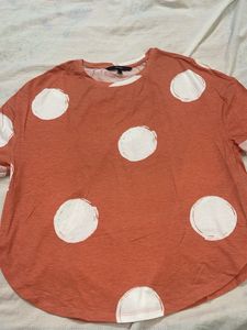 Vero-Moda Coral Polka Dot Top