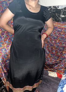 Pure crepe Black Salwar Kameez Suit