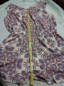 Paisley Sleeveless Short Jump Suit