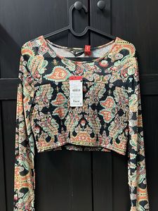 Patterned Crop Top