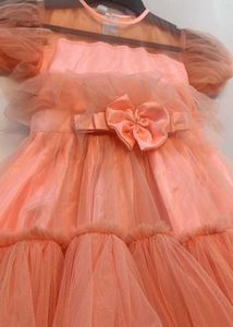 Peach Tulle Party Dress