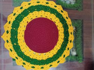 Crochet Sunflower Tabel Mat 🌼