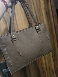 Vintage Brown Studded Bag