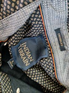 Navy Blue Printed Shirt (Men&#39;s)