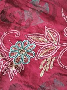 Beautiful Saari Thread Work