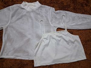 White Mesh Top(negotiable)
