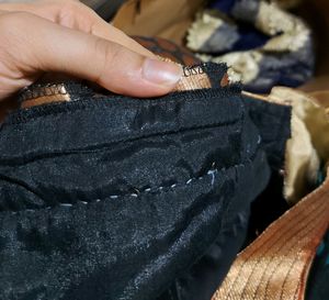 Black anarkali with net and brocade