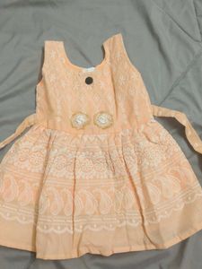 Cute Peach Baby Dress