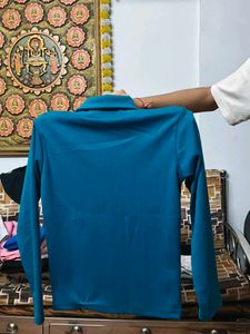 Blue Long Sleeve Top