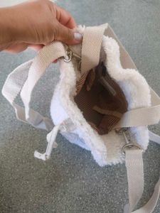 Kangol Cream Sherpa Bucket Bag