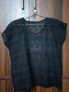 Black Lace Oversized Tee🎀