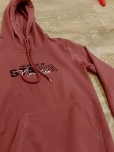 Dusty Rose Graphic Print Hoodie