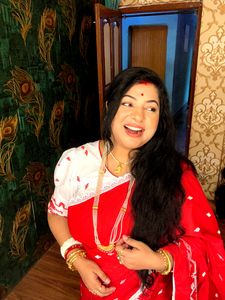 Lace work Embroidery Cotton Jamdani Saree &amp; Blouse