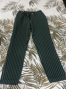 Striped Wide-Leg Trousers