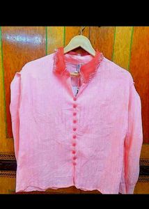 Peach Embellished Top