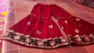 Sharara And Kurti Good Condition Fabric Georgette